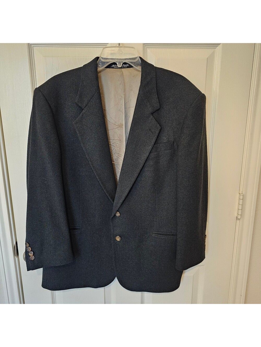 Oscar de la Renta Mens Tailored Blazer Classic Black Size 42S